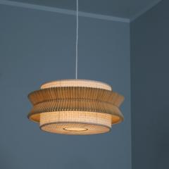 Finnish Mid Century Modern Ceiling Pendant with Stunning Paper Shade 1950s - 4551331