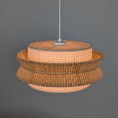 Finnish Mid Century Modern Ceiling Pendant with Stunning Paper Shade 1950s - 4551334