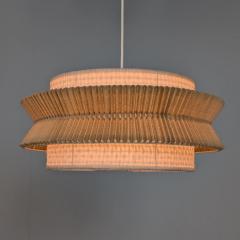 Finnish Mid Century Modern Ceiling Pendant with Stunning Paper Shade 1950s - 4551335