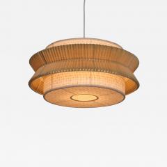 Finnish Mid Century Modern Ceiling Pendant with Stunning Paper Shade 1950s - 4553548