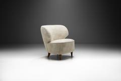 Finnish Mid Century Modern Upholstered Lounge Chair Finland ca 1950s - 2995655
