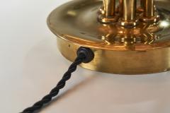 Finnish Six Armed Brass Table Lamp with Aspen Shade Finland Mid 20th Century - 4266815