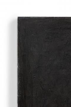 Fino Prydz Norwegian Contemporary Black and White Abstract on Birch Panel Untitled - 4619668