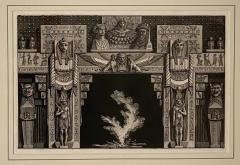 Fireplace Surround 2 Piranese Engraving Italy Circa 1760 - 1494931