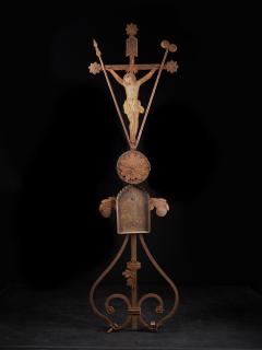 First half 20th C USA Wrought Iron Cross from a German Immigrant Cemetery - 1866978