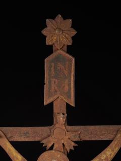 First half 20th C USA Wrought Iron Cross from a German Immigrant Cemetery - 1866979
