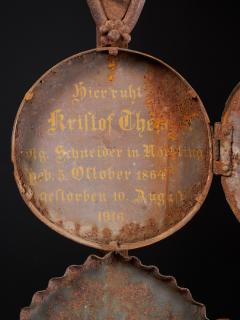 First half 20th C USA Wrought Iron Cross from a German Immigrant Cemetery - 1866984