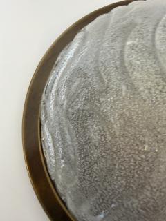 Fischer Leuchten 1960s Ice Murano Glass German Mid Century Flush Ceiling Lamp - 4486527