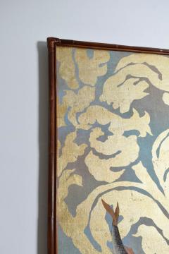 Fishes and foliage print on canvas 1970s  - 4705107
