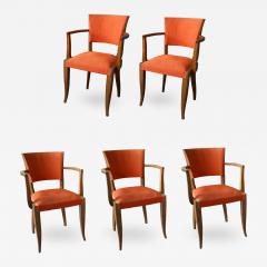 Five French Art Deco Bridge Armchairs - 355620