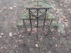 Five French Iron Half Moon Waterfall Garden or Patio Plant Pot Shelves or Stand - 4186926