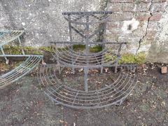 Five French Iron Half Moon Waterfall Garden or Patio Plant Pot Shelves or Stand - 4186927