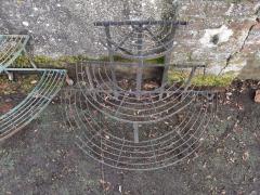 Five French Iron Half Moon Waterfall Garden or Patio Plant Pot Shelves or Stand - 4186928