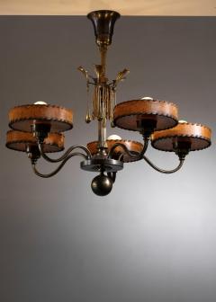 Five arm Art Deco chandelier - 4288398