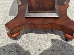 Flaming Mahogany Empire Revival Drop Leaf Sewing Table by Scheide - 4360004