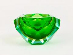 Flavio Poli 1960s Flavio Poli Colorful Faceted Diamond Ashtray by Seguso Murano Italy - 4062609