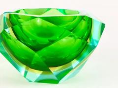 Flavio Poli 1960s Flavio Poli Colorful Faceted Diamond Ashtray by Seguso Murano Italy - 4062613