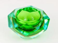 Flavio Poli 1960s Flavio Poli Colorful Faceted Diamond Ashtray by Seguso Murano Italy - 4062690
