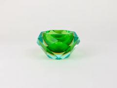 Flavio Poli 1960s Flavio Poli Colorful Faceted Diamond Ashtray by Seguso Murano Italy - 4062695