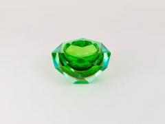 Flavio Poli 1960s Flavio Poli Colorful Faceted Diamond Ashtray by Seguso Murano Italy - 4062736