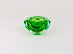 Flavio Poli 1960s Flavio Poli Colorful Faceted Diamond Ashtray by Seguso Murano Italy - 4062738
