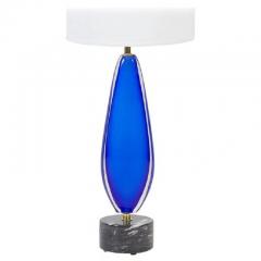 Flavio Poli Blue Sommerso Murano Lamp by Flavio Poli for Seguso - 1231427