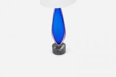 Flavio Poli Blue Sommerso Murano Lamp by Flavio Poli for Seguso - 1231450