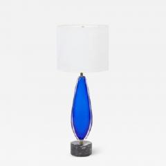 Flavio Poli Blue Sommerso Murano Lamp by Flavio Poli for Seguso - 1231484