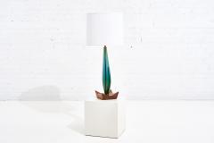 Flavio Poli Blue Sommerso Murano Lamp by Flavio Poli for Seguso Italy - 1959912