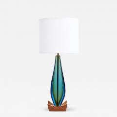 Flavio Poli Blue Sommerso Murano Lamp by Flavio Poli for Seguso Italy - 1962671