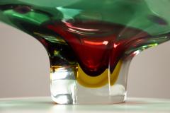 Flavio Poli Flavio Poli Centerpiece Bowl Model 13411 in Sommerso Murano by Seguso 1960s - 3736577