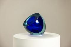 Flavio Poli Flavio Poli Centerpiece in Blue Murano Sommerso Italy 1950s - 3975554