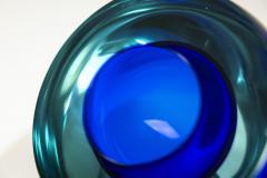 Flavio Poli Flavio Poli Centerpiece in Blue Murano Sommerso Italy 1950s - 3975556