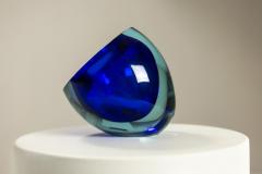 Flavio Poli Flavio Poli Centerpiece in Blue Murano Sommerso Italy 1950s - 3975557