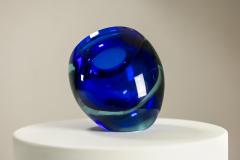 Flavio Poli Flavio Poli Centerpiece in Blue Murano Sommerso Italy 1950s - 3975558