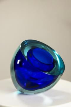 Flavio Poli Flavio Poli Centerpiece in Blue Murano Sommerso Italy 1950s - 3975562
