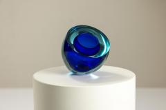 Flavio Poli Flavio Poli Centerpiece in Blue Murano Sommerso Italy 1950s - 3975563