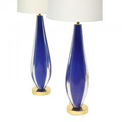 Flavio Poli Flavio Poli Lamps Sommerso Glass Blue Gold Seguso Murano - 2777733