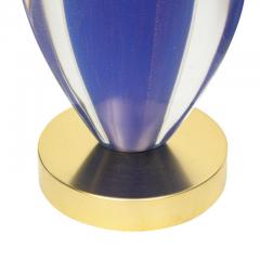 Flavio Poli Flavio Poli Lamps Sommerso Glass Blue Gold Seguso Murano - 2777737