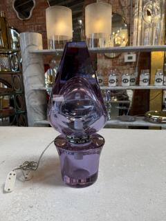 Flavio Poli Flavio Poli Seguso Sculptural Purple Murano Glass Table Lamp - 4562827
