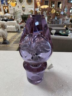 Flavio Poli Flavio Poli Seguso Sculptural Purple Murano Glass Table Lamp - 4562828