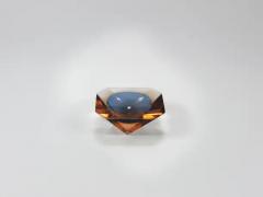 Flavio Poli Flavio Poli Sommerso Caviar Murano Glass Diamond Bowl by Seguso Italy 1960s - 4067748