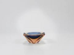 Flavio Poli Flavio Poli Sommerso Caviar Murano Glass Diamond Bowl by Seguso Italy 1960s - 4067762