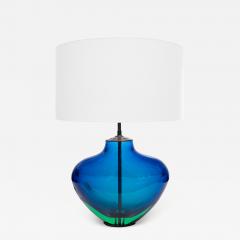 Flavio Poli Flavio Poli Stunning Hand Blown Sommerso Glass Table Lamp 1950s - 2747612