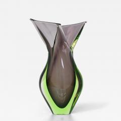 Flavio Poli Flavio Poli fishtail vase Sommerso glass Murano Italy 1950 - 4151867