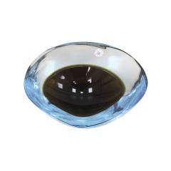 Flavio Poli Mid Century Modern Blue and Black Sommerso Murano Glass Vase by Flavio Poli 1950 - 3648695