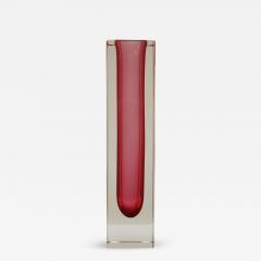 Flavio Poli Mid Century Modern Pink Sommerso Murano Glass Vase by Flavio Poli 1950 - 3650232