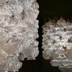 Flavio Poli Mid Century Pair of Murano Glass Chandeliers by Flavio Poli for Seguso - 4571166