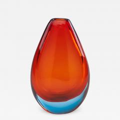 Flavio Poli Orange Sommerso Glass Vase Attributed to Flavio Poli - 884764