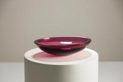 Flavio Poli Red Flavio Poli Bowl in Murano Sommerso Italy 1950s - 3947629